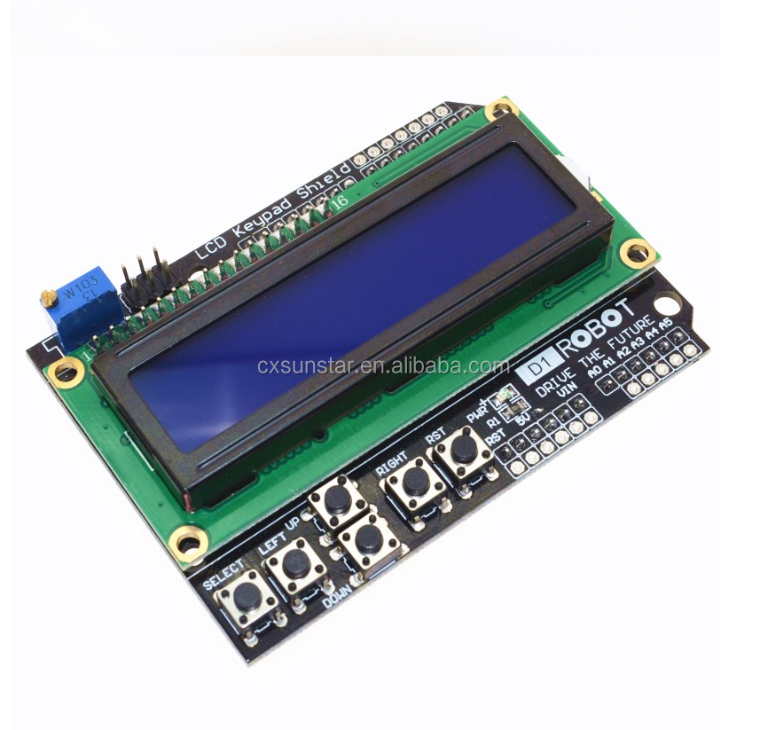 LCD Keypad Shield Backlight Module/ Blue 16x2 LCD Display