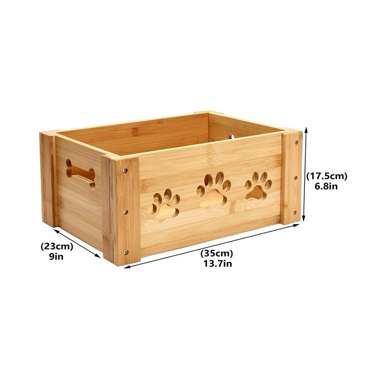 Best selling wooden crate hamper Wooden Dog Toy Box pet Food Box Wooden Storage crates