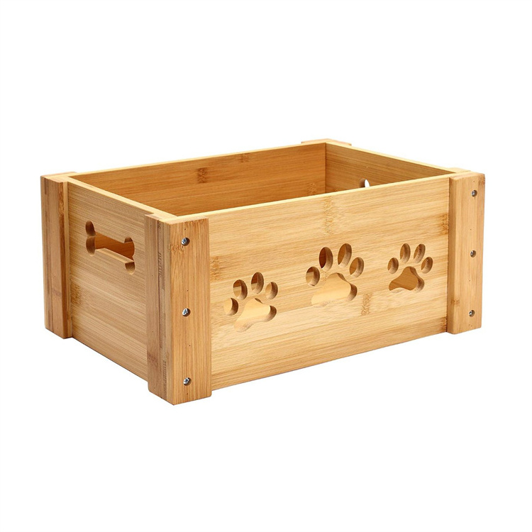 Best selling wooden crate hamper Wooden Dog Toy Box pet Food Box Wooden Storage crates