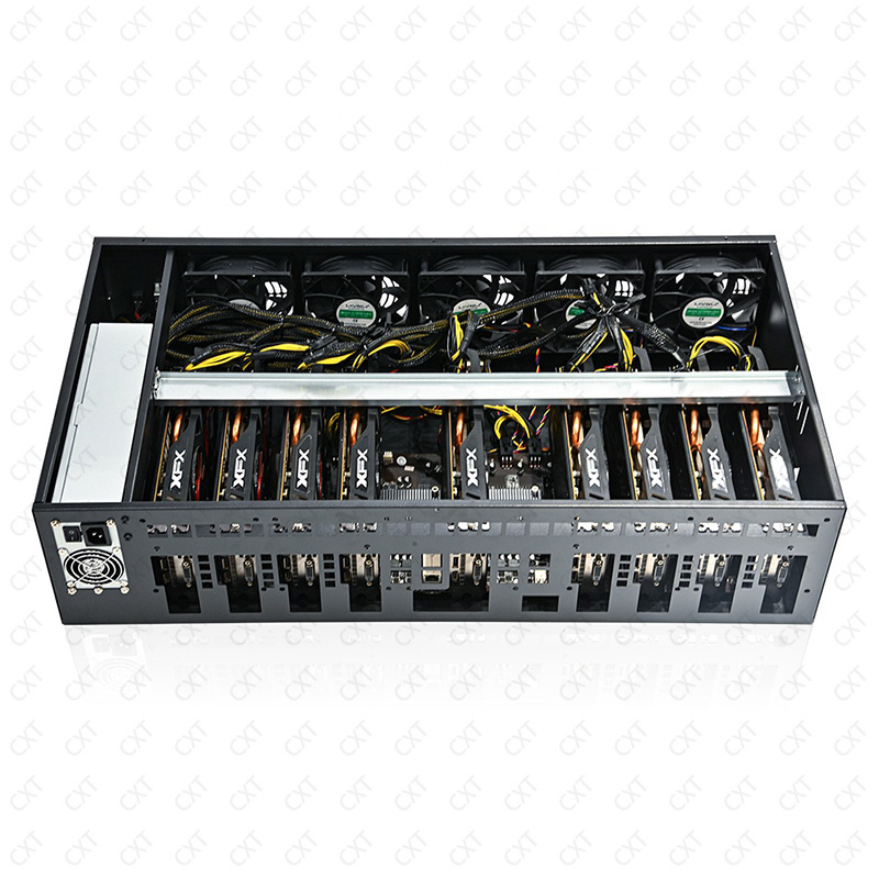 Factory Selling casing x79 9gpu server gpu case x79 dual cpu with 9 pieces 580 graphics card pc computer case chassis