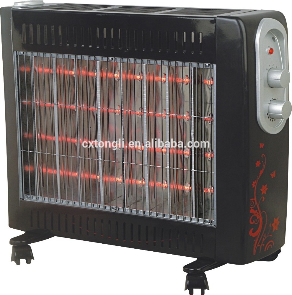 High Quality 2400W Power solar room fan heater  5kw electric fan heater 400w halogen lamp 2000 watts  tubes 1200w halogen heater