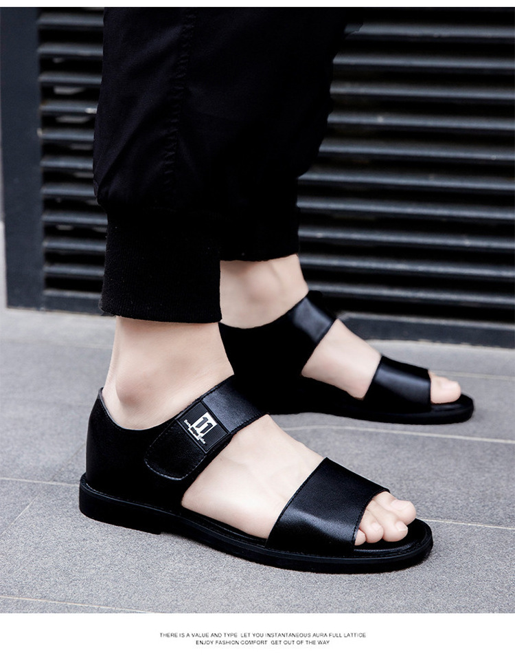 Latest Men'S Leather Sports Open Toe Sandals New Product Big Size Summer Leather Sandals Genuine Leather Sandals For Men