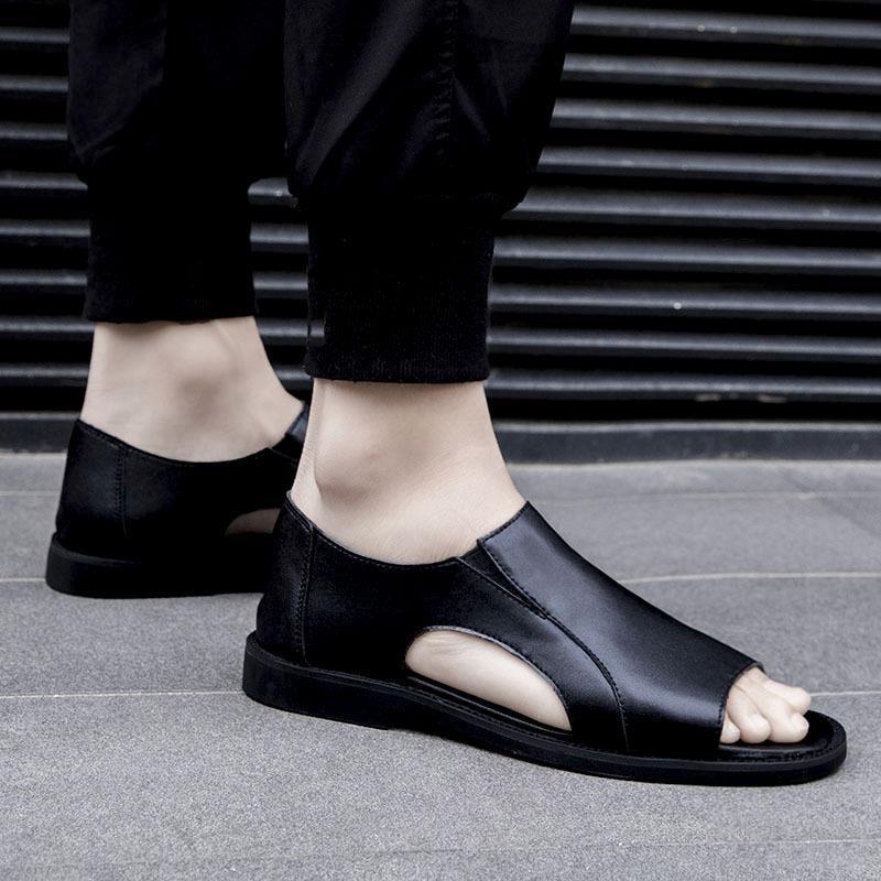 Latest Men'S Leather Sports Open Toe Sandals New Product Big Size Summer Leather Sandals Genuine Leather Sandals For Men