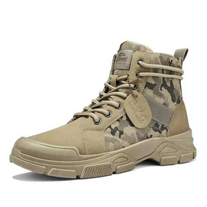 Men's Footwear Plush Boots Martin Ankle Breathable Lace Up Canvas Sports Shoes Camouflage Boots For Men Winter Warm Boots