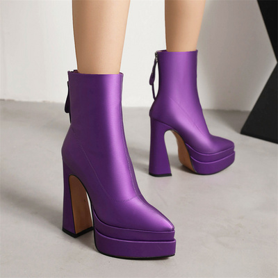 2023 Spring New Arrive Wholesale Ankle Boots For Women Famous Designer Platform Boots Women Boots With Zipper Stripper Pole Shoe