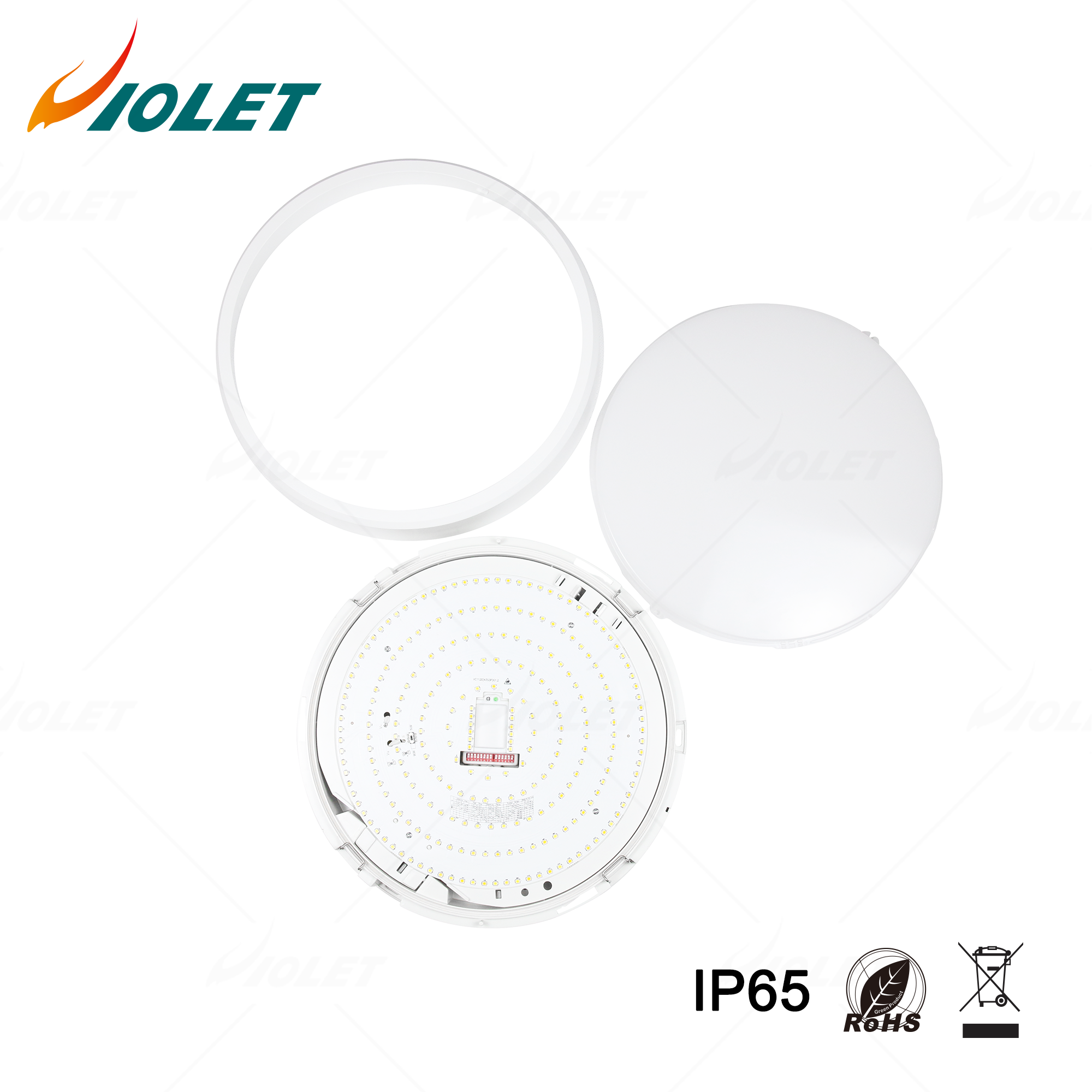 IP65 IP66 IK10 led outdoor ceiling light linkable motion sensor 3000K 4000K  waterproof ceiling light