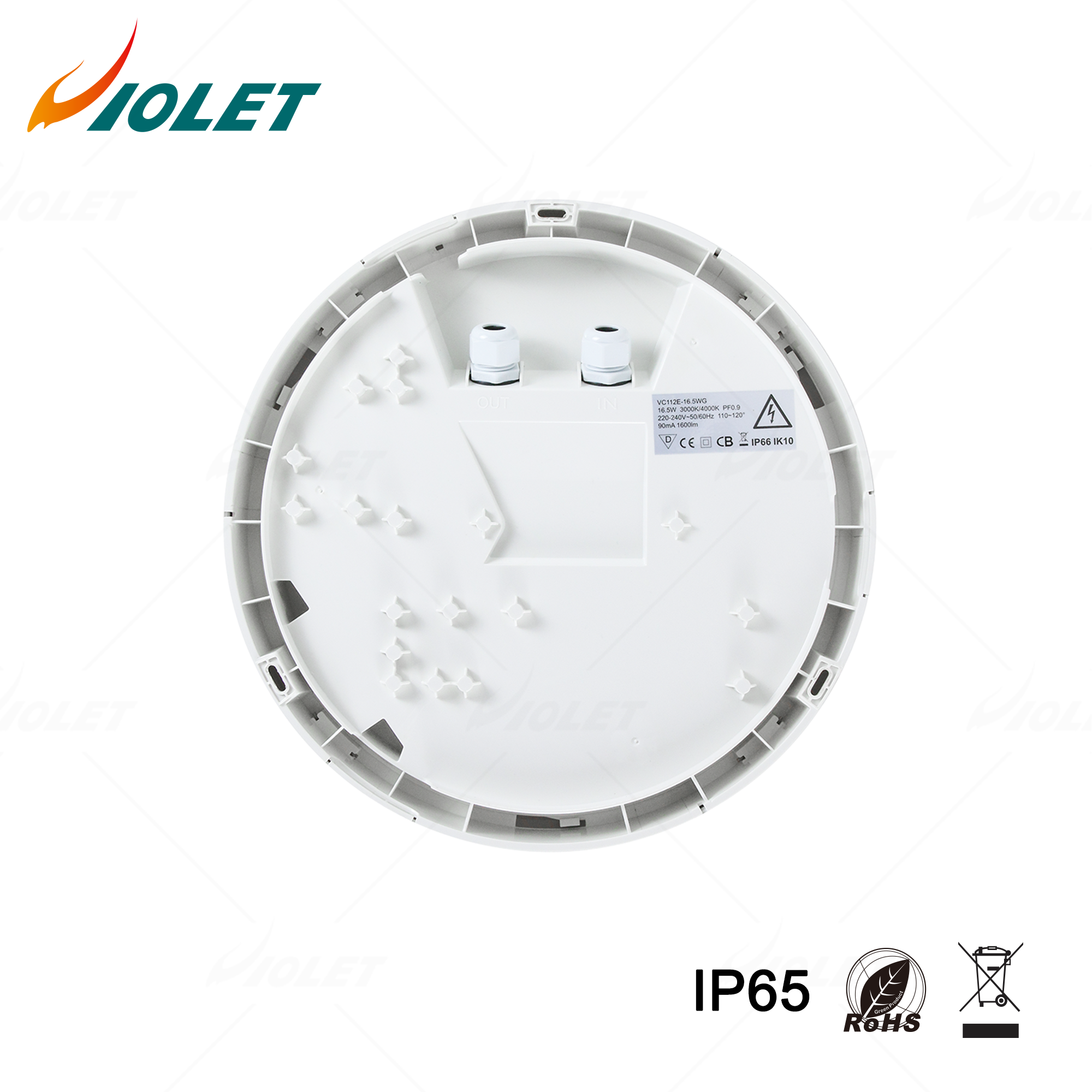 IP65 IP66 IK10 bulkhead light linkable motion sensor 3000K 4000K led outdoor waterproof ceiling light