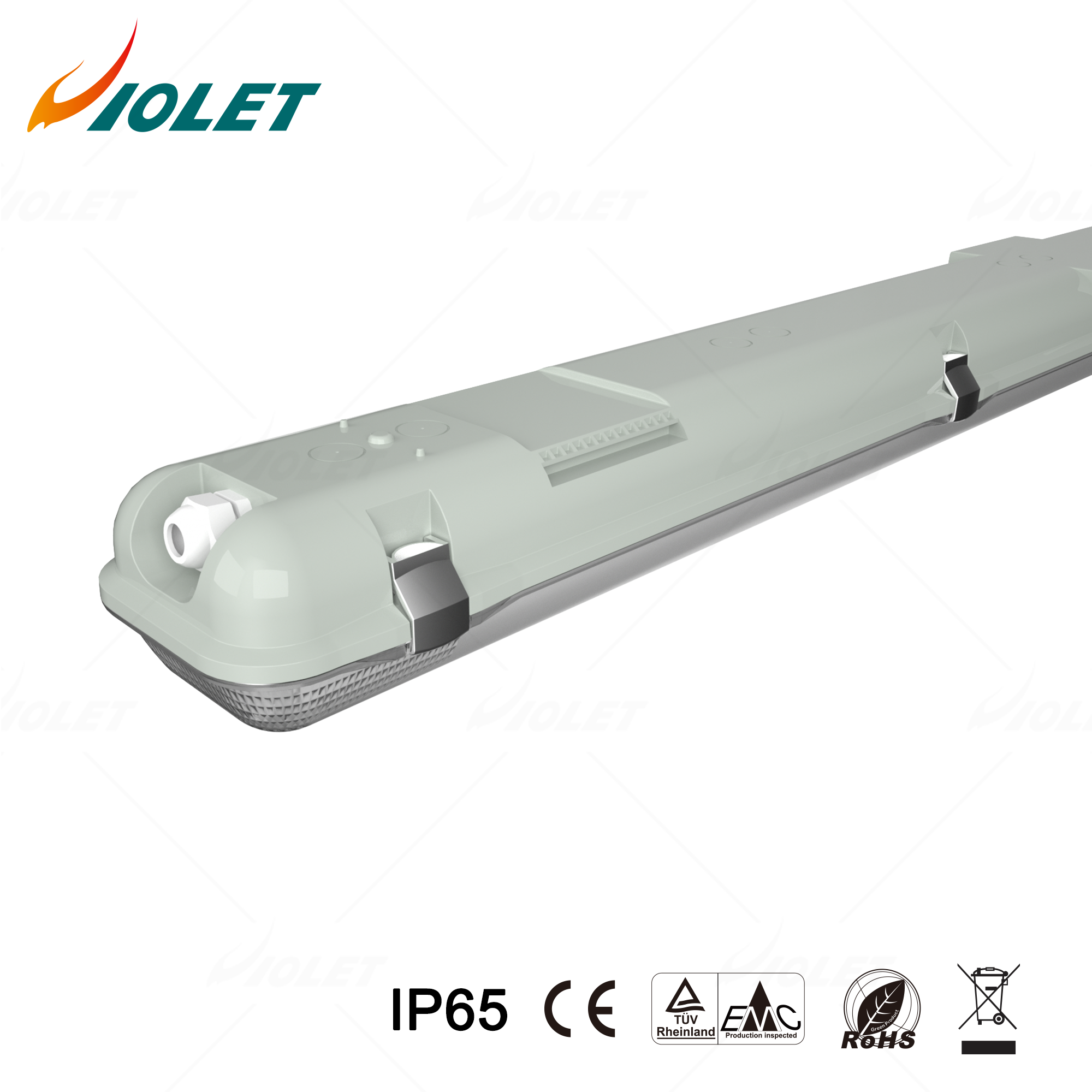 IP65 water proof linear light transparent cover 47W 52W 1200mm 1500mm single twin led tube lighting fixtures