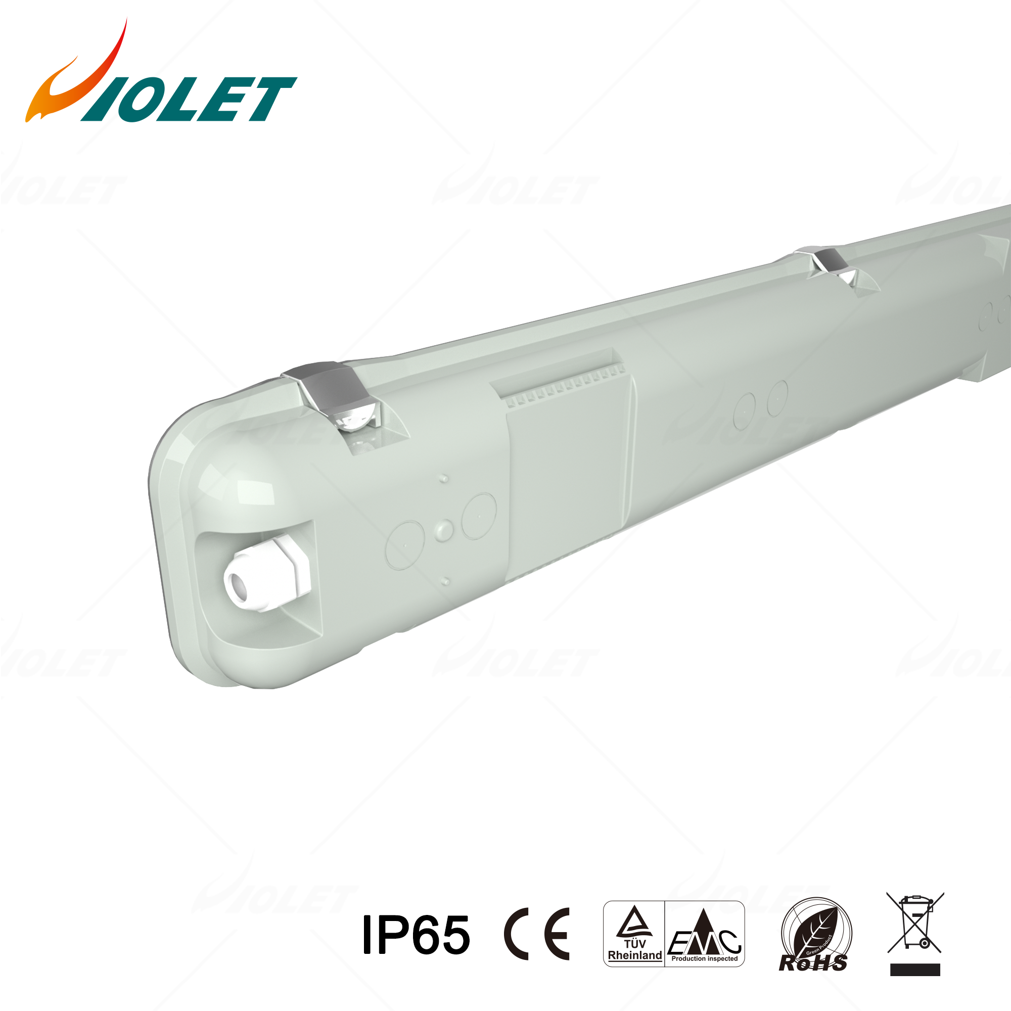 IP65 water proof linear light transparent cover 47W 52W 1200mm 1500mm single twin led tube lighting fixtures