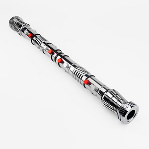 THYSABER Metal Hilt Heavy Duel NEO Mual Lightsaber with Pixel blade Light Sound Blaster Lock up Flash on Clash of Star The Wars