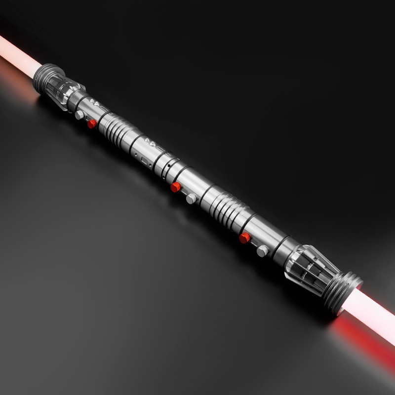 THYSABER Metal Hilt Heavy Duel NEO Mual Lightsaber with Pixel blade Light Sound Blaster Lock up Flash on Clash of Star The Wars