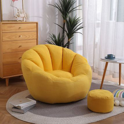 Living Room Sofas Indoor Modern Giant Beanbag Chair Set Back Support Pumpkin Armchair Bean Bag recliners