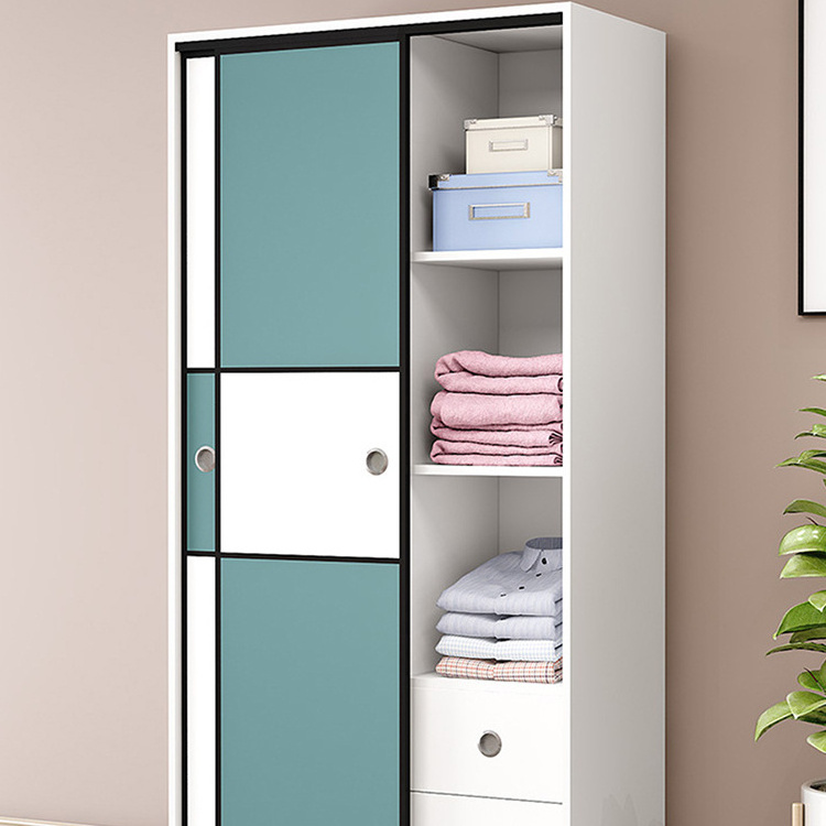 Well designed wardrobe make from wood home furniture white closet wardrobes with shelf and hanger