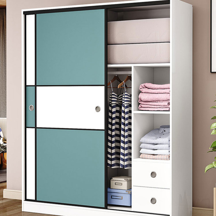 Well designed wardrobe make from wood home furniture white closet wardrobes with shelf and hanger