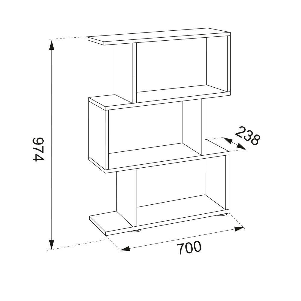 Wooden Acrylic bookshelf block tower wholesale modern design 4 tier in book shelf cabinet bookcase