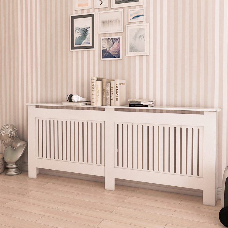 2024 modern radiator cover solid wood MDF decorative radiator cabinet for living room