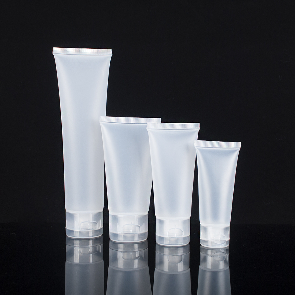 Tube Packaging for Cream Plastic Squeeze Lotion Tube Flip Frosted Customized Facial Cleanser Tube 15g 30g 50g 100g