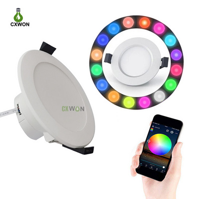 Panel Light 7W 9W Multicolor Ceiling Recessed Spot Light Wifi Smart LED Down Light