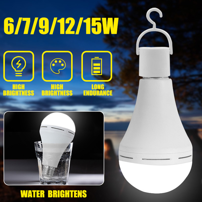 Rechargeable LED Emergency Bulb Light E27 9W 12W 15W 1200mAh Rechargeable Battery Bulb Lamp