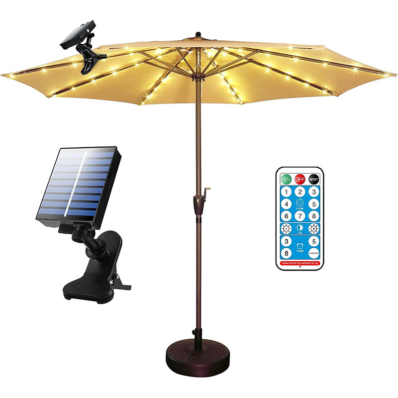 104LED Solar Umbrella Lights with Clip 8 Modes LED Patio Umbrella Lights Solar string light Outdoor