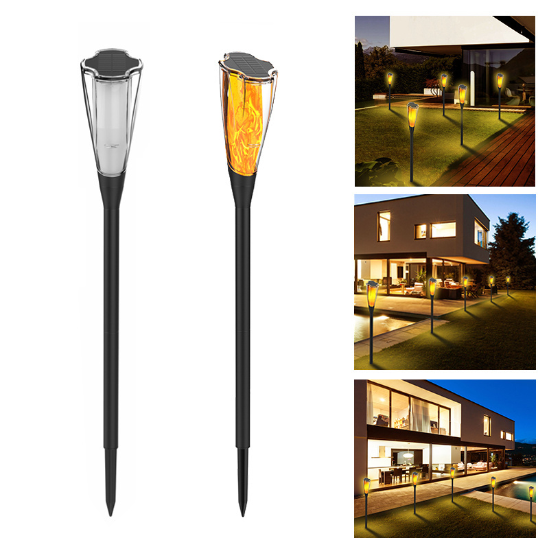 New upgraded ambient solar flame light IP65 outdoor garden light for halloween Christmas decorations party