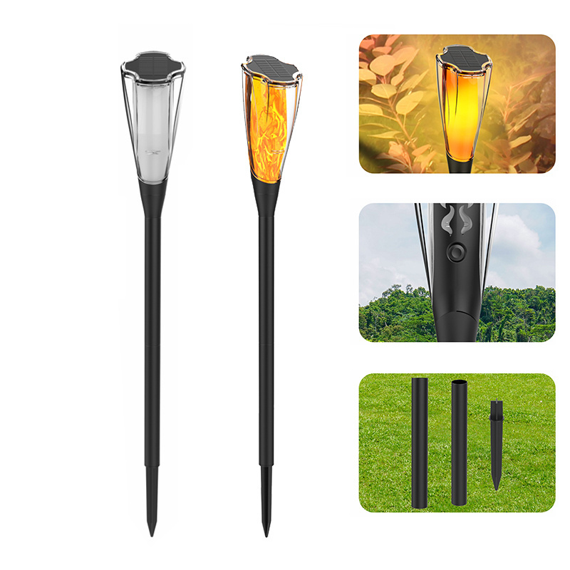 New upgraded ambient solar flame light IP65 outdoor garden light for halloween Christmas decorations party