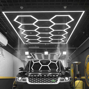 568W 672W 110V 220V Car Hexagon Lights Hex Detailing Garage LED Tubes Work Lights