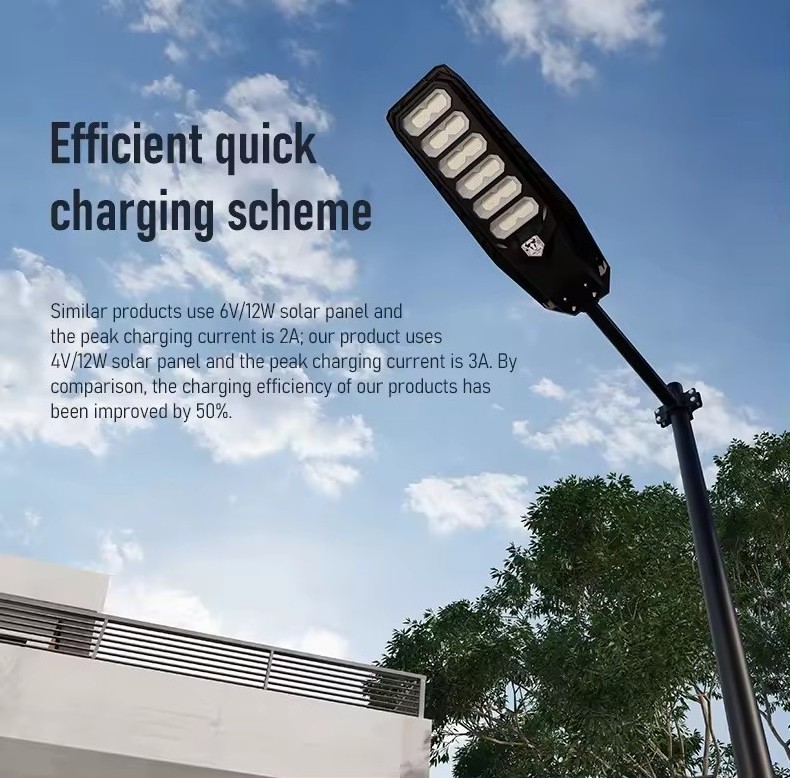 Update High Lumen Waterproof 300W 400w 500w 600w All in one Integrate Solar Street Light with remote control