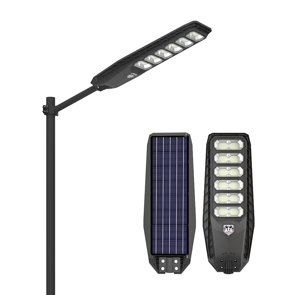 Update High Lumen Waterproof 300W 400w 500w 600w All in one Integrate Solar Street Light with remote control