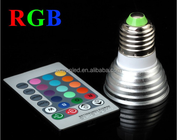 3W LED RGB Bulb 16 Color Changing LED Spot lights RGB ac85-265v E27 GU10 mr16 led rgb remote control spotlight 12v