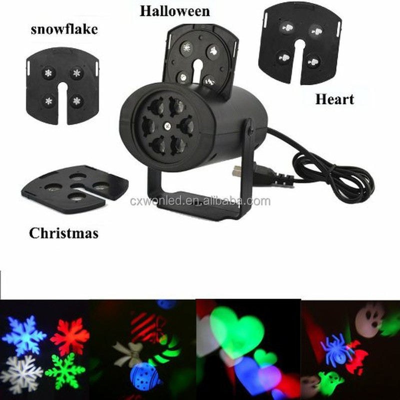 Led projector lights 3w RGBW romantic Christmas card laser light projector for Holiday Halloween decoration