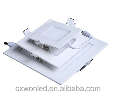 Ultra thin 3W/4W/6W / 9W / 12W / 15W/ 18W LED Ceiling Recessed Grid Downlight / Slim Round Square Panel Light