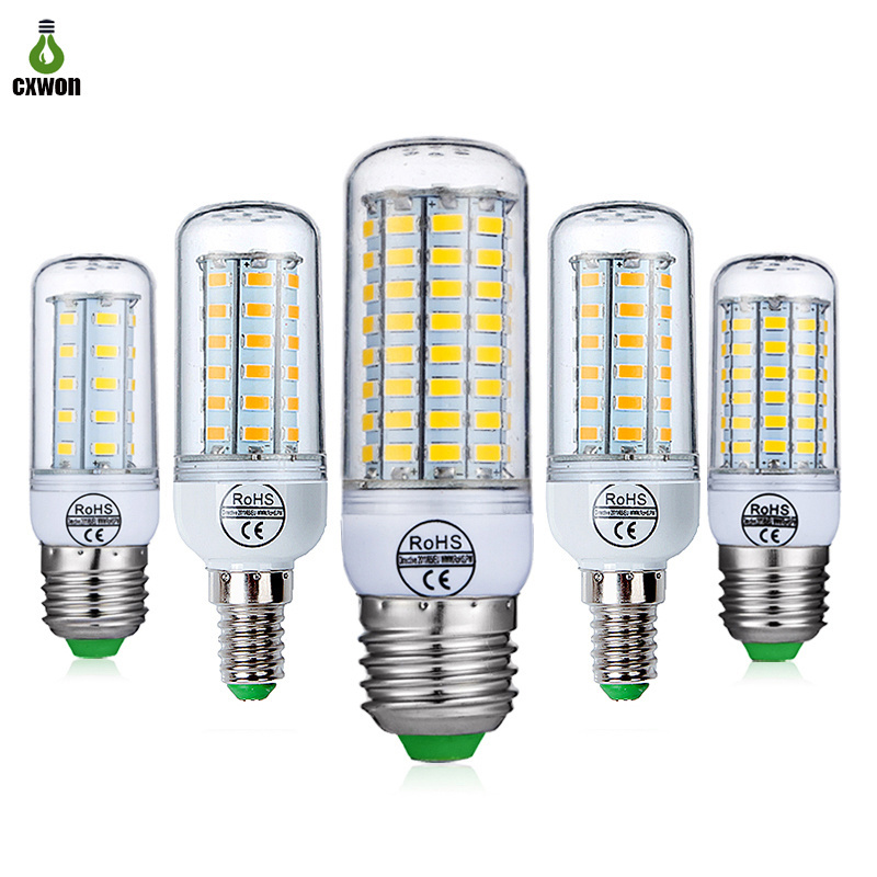 E27 E14 B22 G9 GU10 220V 24 36 48 56 69 72LEDs Chandelier Candle LED Light 220V Led Corn bulb