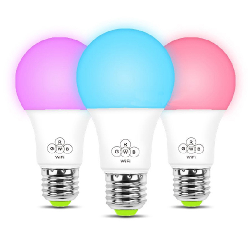 Smart WiFi Light Bulb E27 B22 Dimmable LED Lamp APP Smart Wake up Night Light Compatible with Alexa Google Home