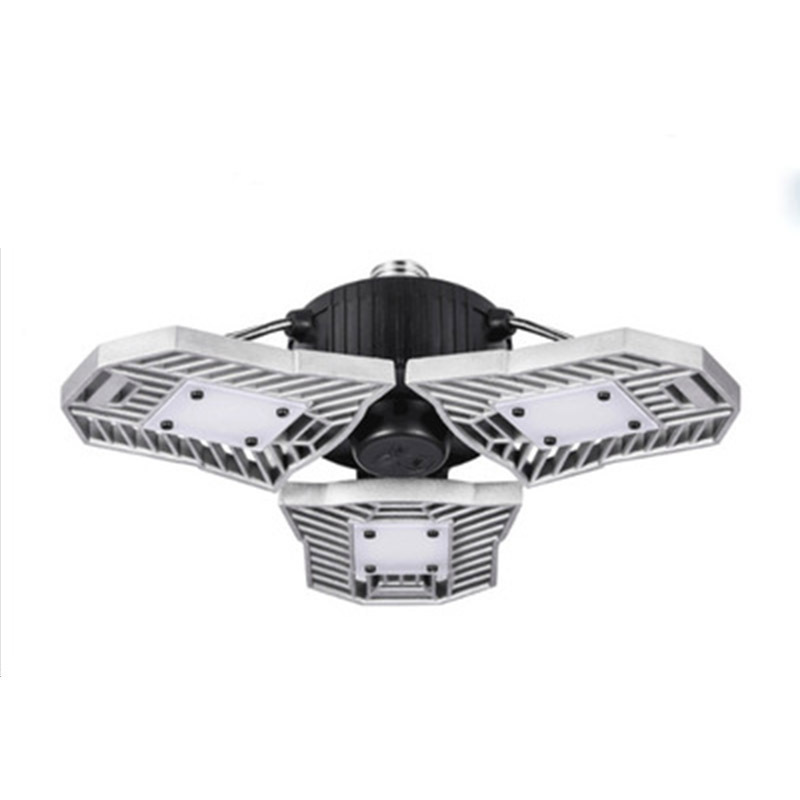 LED Garage Lights Three-Leaf Garage Lamp 6000lm 60W High Bay Light IP65 Waterproof Led Canopy Lights For Warehouse Workshop