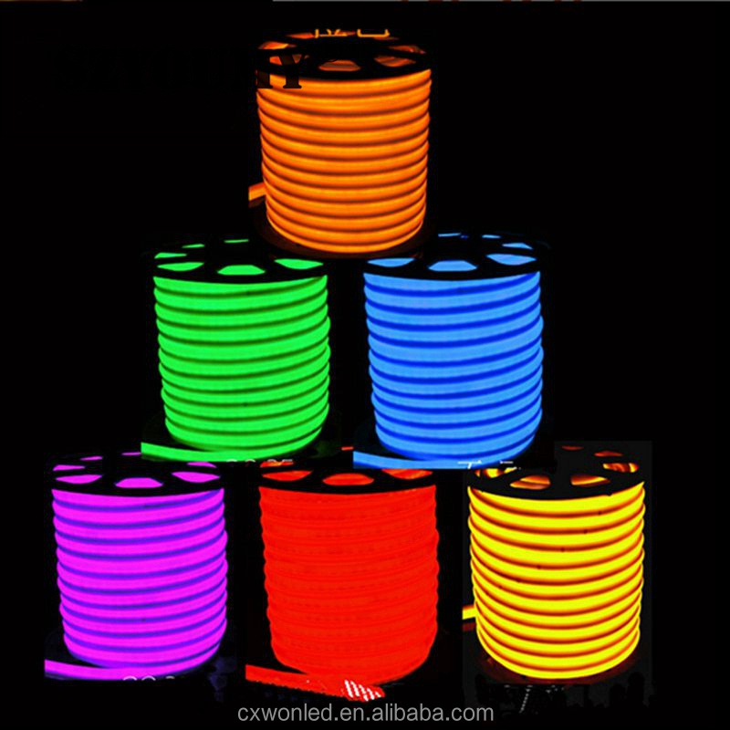 110v 220v flexible neon strip light red blue yellow green warm white rgb outdoor decoration best led neon flex price