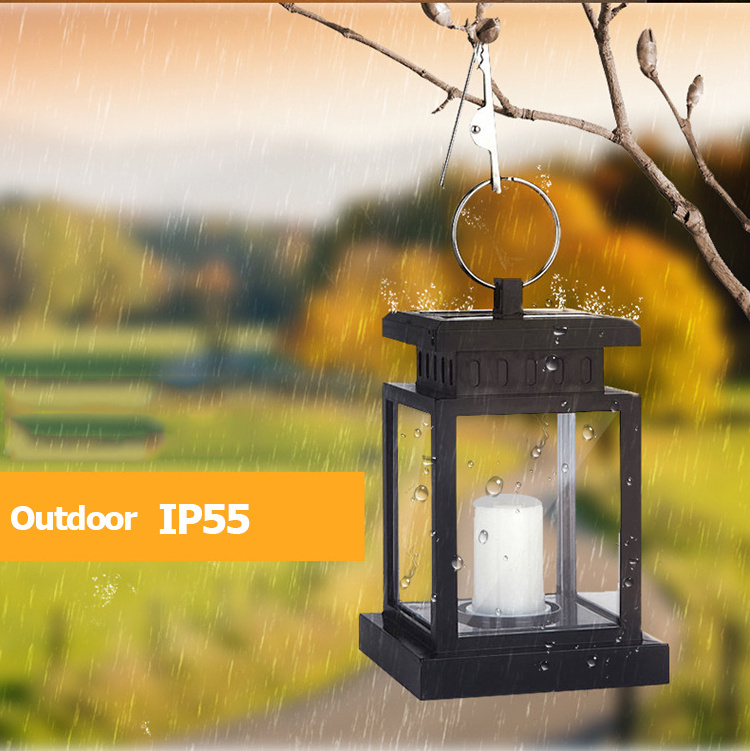 Candle Solar Powered Fence Light Outdoor Garden Waterproof Flame Lamp Flickering Garden Light