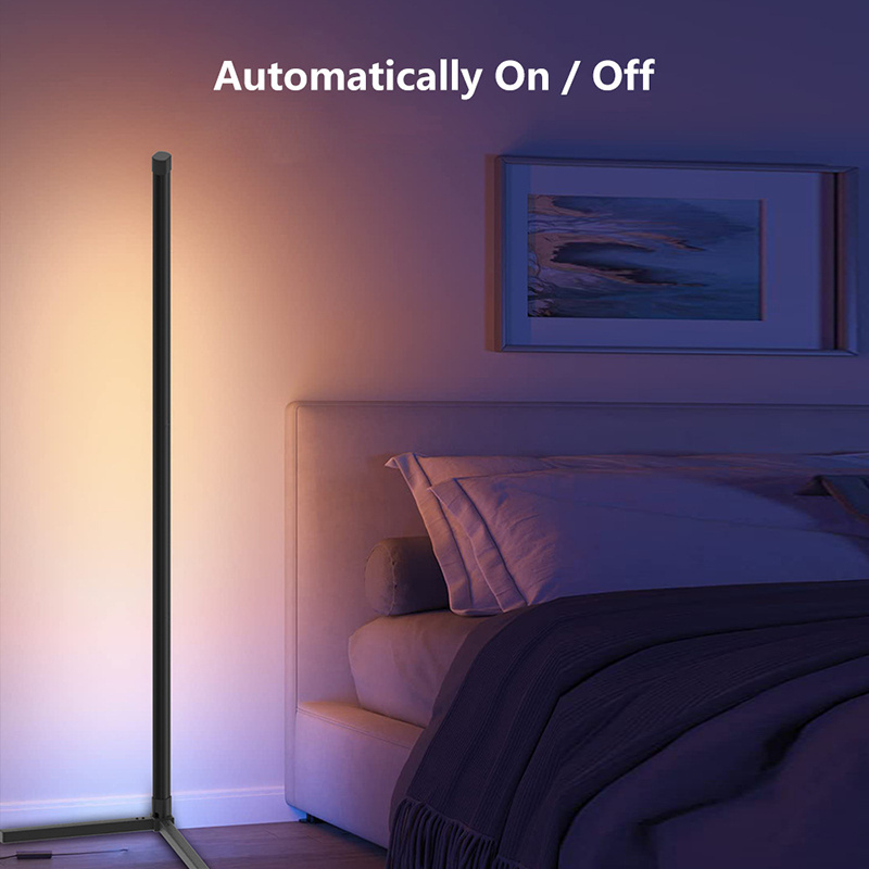 Wifi APP Control Smart Corner Floor Lamp RGBIC Atmosphere LED Lights for Home Bedroom