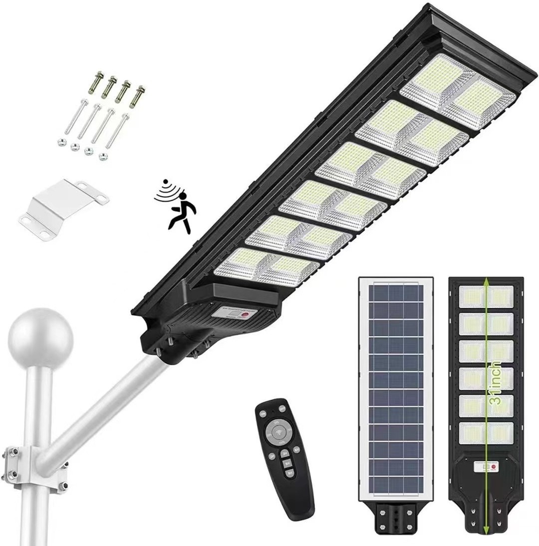 800w 1000w 1200w All in one Outdoor Waterproof Solar Street Light Radar Sensor Solar Wall light with Remote control