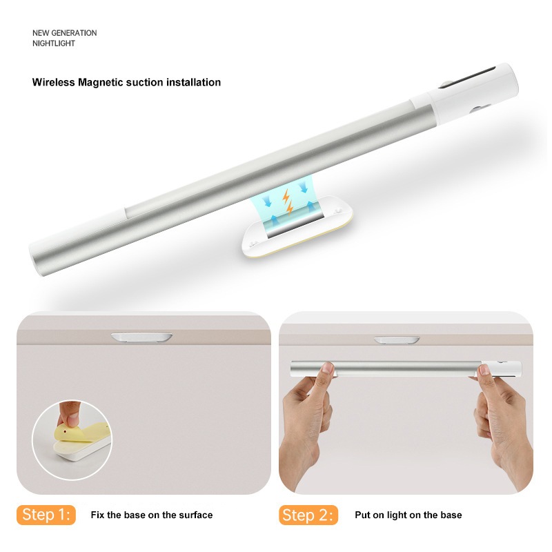 Digital Display Modern Magnetic Rotatable Closet Lights PIR Motion Sensor Wardrobe Kitchen Bedroom Under Cabinet Light