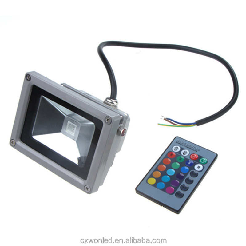 10W 20W 30W 50W Color changing remote led flood light Waterproof IP66 rgb floodlight 20w aluminum flood lamp rgb