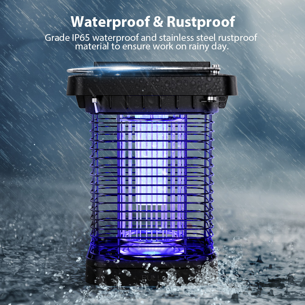 Outdoor Waterproof Solar Mosquito Killer Lamp Garden Fly Trap Lamp Yard Mosquito Trap Electric Shock Insect Killing Mosquito