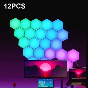 RGB Blue tooth Wifi LED Hexagon Light DIY Indoor Wall Light APP Remote Control Night Light Computer Game Room Bedroom Decoration