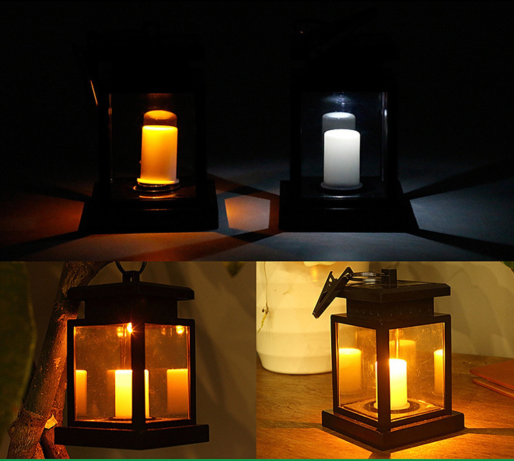 Candle Solar Powered Fence Light Outdoor Garden Waterproof Flame Lamp Flickering Garden Light