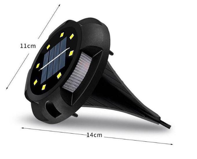 12LED Solar Power IP65 Waterproof Floor Pathway Lawn Disk Landscape Solar Portable Outdoor Garden Solar Lawn Light