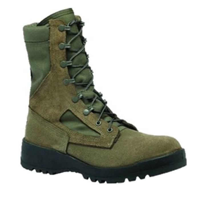 Leather Boots Olive Men's Hot Weather  Green EVA Men OEM GENUINE Leather Midi Rubber Half Boot