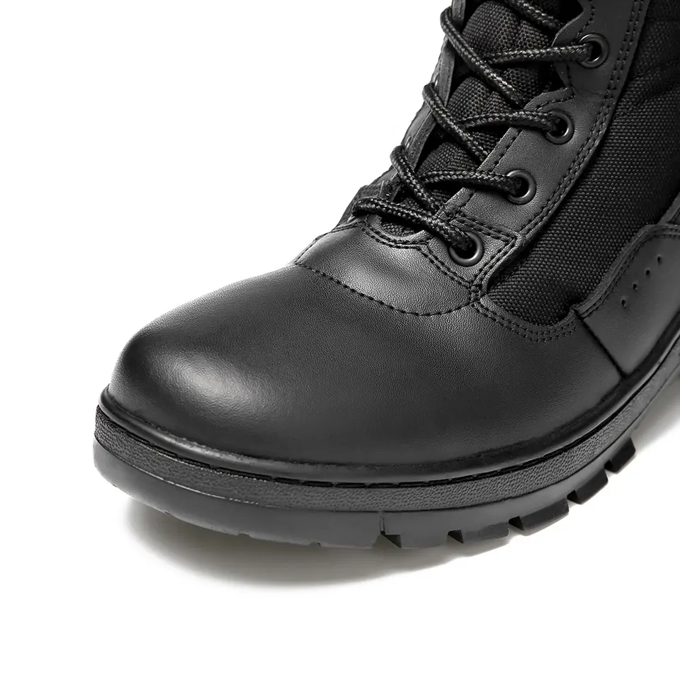 Genuine Leather Black Ankle Protection High Quality Breathable Durable Boots for Men