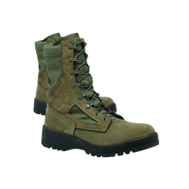 Leather Boots Olive Men's Hot Weather  Green EVA Men OEM GENUINE Leather Midi Rubber Half Boot