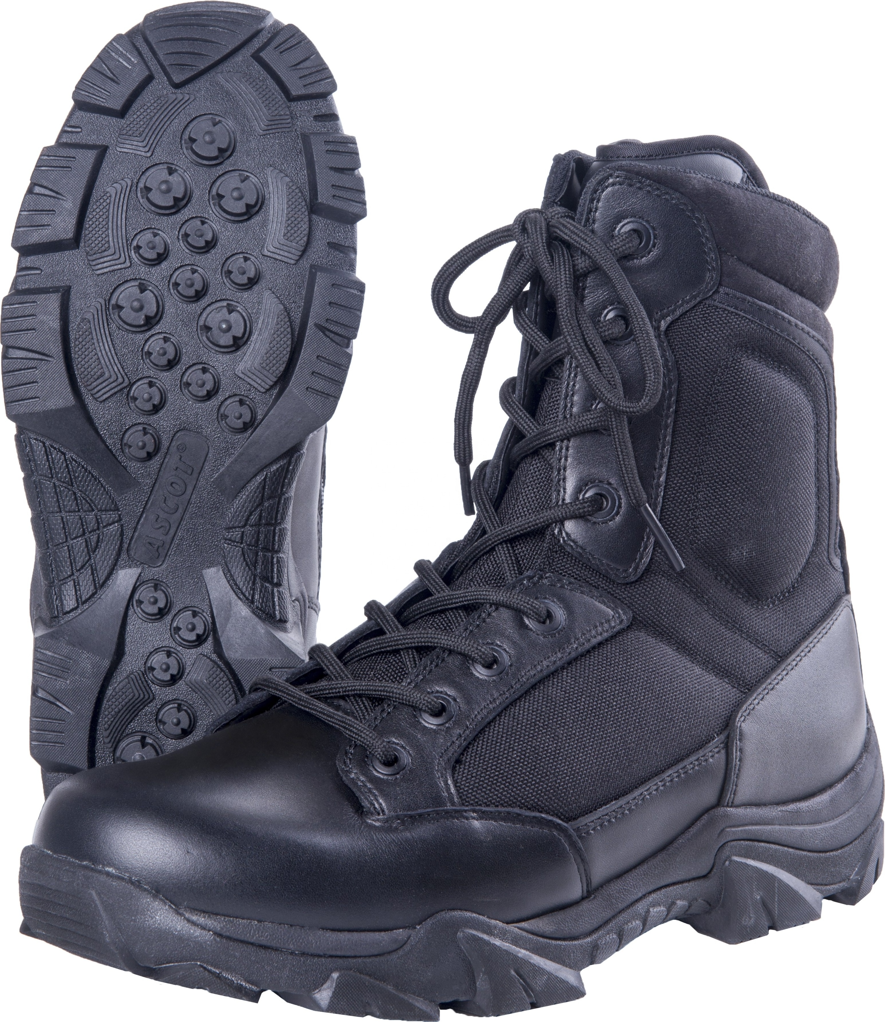 High quality men genuine leather training boots black color outdoor