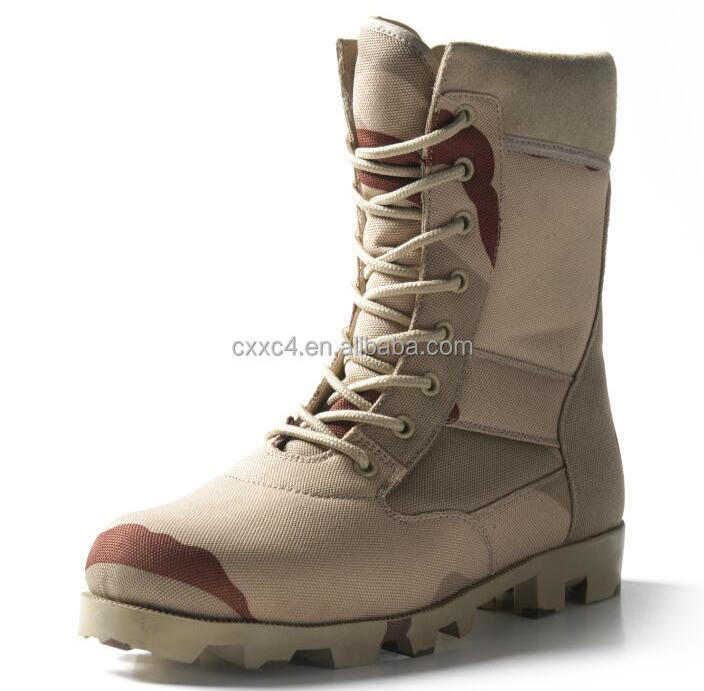 Outdoor hiking Rubber sole tactical Khaki Desert Combat Boot